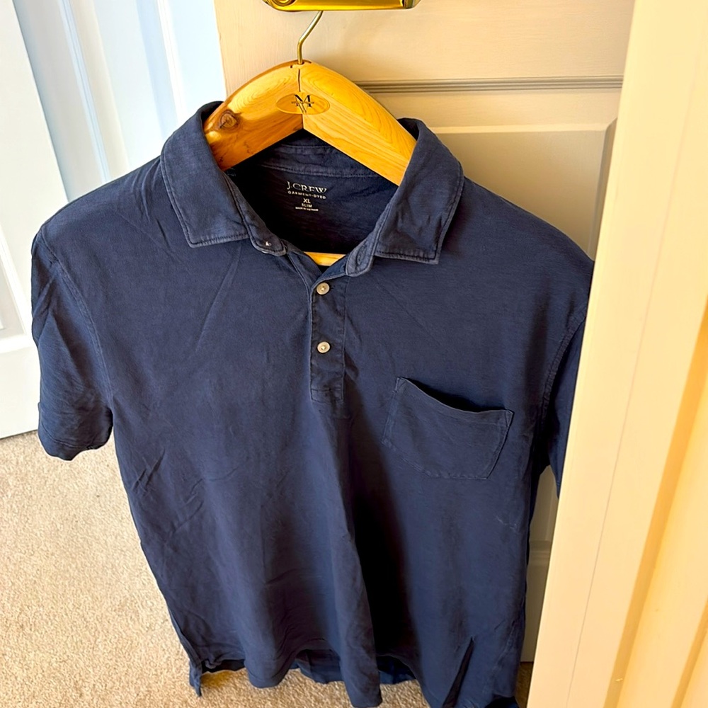j Crew polo.  Navy Blue XL slim fit